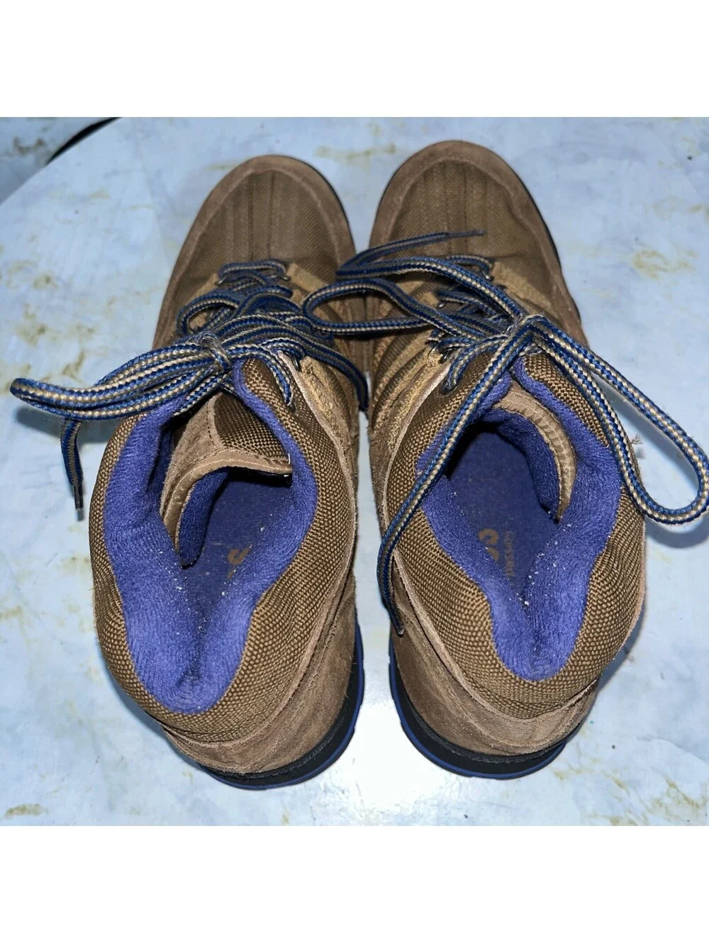 VTG K-Swiss Hiker Men's Size 10.5 Shoes Brown Blue Suede Comfort Outdoor Boots